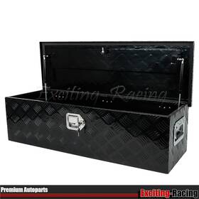 Er55402 Exciting-racing 39 Inch Aluminum Pickup Truck Trunk Bed Tool Box Trailer Storage With Lock Black New