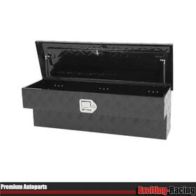 Exciting-racing Er67527 36 Inch X12 Black Aluminum Pickup Truck Bed Tool Box Trailer Storage With Lock Key