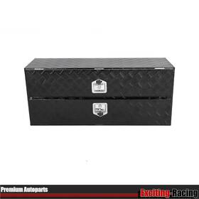 Er67576 Exciting-racing 48 Inch X13.5 X21 Heavy Duty Truck Pickup Storage Tool Box Lock Trailer Tongue Black