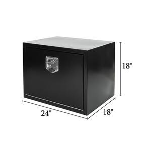 Tl66501 First.racing 18 Inch X 24 Black Iron Underbody Truck Storage Tool Box With Lock