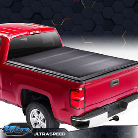 02eth4505fbk Fit For 99-07 Silverado Sierra Four-fold Solid Hard Tonneau Cover 8ft Long Bed