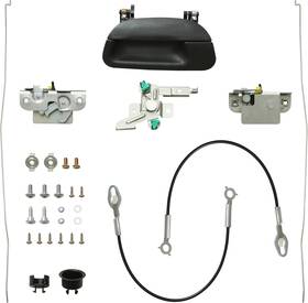 72958 Fitipici Tailgate Hardware Rebuild Kit Compatible With Ford F150 1997-2003 Super Black