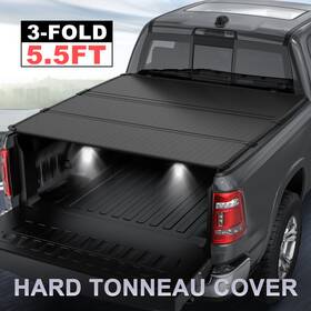 50701m42102c5 Fitmotor 5.5 Feet Bed Hard Truck Tonneau Cover For 2009-2014 Ford F150 F-150 Tri-fold