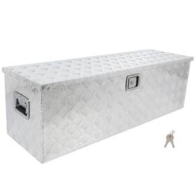 Fl1091248117676011t Flatroad 48 Inch X15 X-large Aluminum Trailer Pickup Truck Bed Tool Storage Box Lock Key