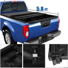 Fl16700at792s Flatroad 5.8ft 4-fold Truck Bed Tonneau Cover Waterproof For 2004-2021 Silverado/sierra