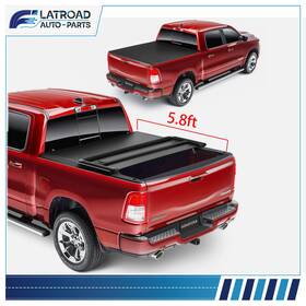 Fl167787e90 Flatroad 5.8 Ft Three-fold Cargo Bed Cover Fits 2009-2021 Dodge Ram 1500 2500 3500