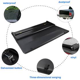 Fl16779300at Flatroad 4-fold 5.5ft Soft Tonneau Cover For 2015-2020 Ford F-150 F150 Truck Bed