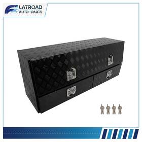 Fl183185road Flatroad 60 Inch 13.5 21 Black Aluminum Truck Bed Underbody Tool Box Trailer Trunk Storage