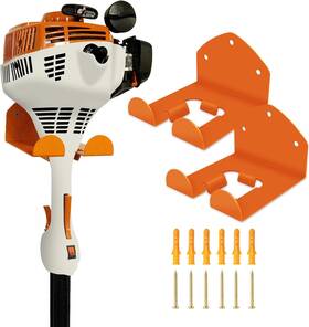 Flexi Rods 784624634987 Garage Organizer - Power Tool Hanger For Grass Trimmer 2 Brackets Orange