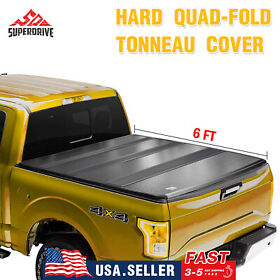 Ft084 For 2016-2022 Toyota Tacoma 6 Ft Bed Lock Solid Four-fold Hard Tonneau Cover
