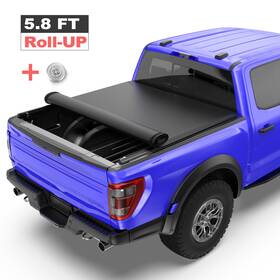 M44211c4 Forceauto 5.8ft Roll Up Truck Bed Tonneau Cover Kit For 04-07 Chevy Silverado Gmc Sierr