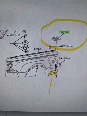 F37b-8313091-aa Ford Ranger Flareside Step Pad For Left Drivers Bed Side. Part #f37z-8320013-a