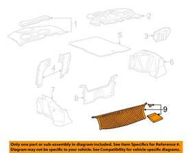F6dz54550a66aa Ford Oem 00-03 Taurus Rear Body Floor Interior Trim-cargo Net