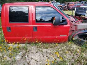 154-01042m Ford Truck 2000 2004 F350 Oem Vermillion Red Crew With All Doors Pickup Cab Shell