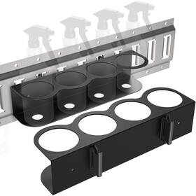 M30902 Foroiron 2 Pack E-track 4 Holes All-purpose Spray Bottle Holder Black
