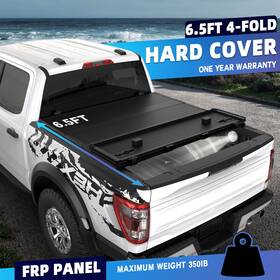 120sc204214802 Freeauto 6.5ft Quad-fold Hard Truck Bed Frp Tonneau Cover For 2004-2014 Ford F150 F-150