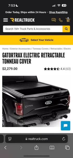 G10373 Gator Covers - Gatortrax Tonneau Cover 2015-2021 F-150 5.5 Foot Bed
