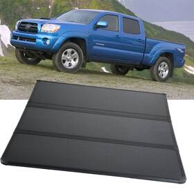 H-cp37271 Gearzaar 5ft Soft Tri-fold Tonneau Cover Truck Bed For 2005-2015 Toyota Tacoma Waterproof