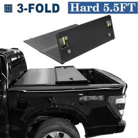 H-cp37569 Gearzaar Assh1x Hard Tri-fold Bed Cover Truck Tonneau For 2022 2023 2024 Tundra 5.5ft 0123