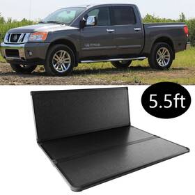 H-cp40550 Gearzaar 5.5ft Hard Tonneau Cover Truck Bed For 2004-2015 Nissan Titan Tri-fold Aluminium