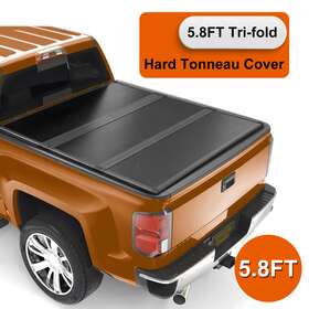 Mhfgm1958m Gearzaar Hard Tri-fold Tonneau Cover For 2019-2024 Silverado Sierra 1500 5.8ft Truck Bed