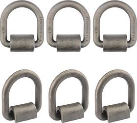 Genhakon 787502766770 6 Pack 1/2 Inch Weld On D Ring D-ring Anchor For Trailersfor Securing Brown