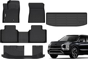 Ginowy 759135319975 Ginowy-floor Mats And Cargo Liner For Mitsubishi Outlander 2022-2024 Black