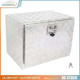 Glo183po3d23171 Gloryfit-autoparts 24 Inch X 17 X18 Storage Tool Box With 2x Chain For Truck Trailer Garage Domestic
