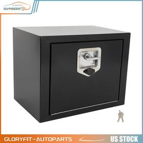 Glo183po3d40188 Gloryfit-autoparts Steel Storage Tool Box 18 Inch X12 X14 With 2x Chain 1x Lock For Truck Garage Home