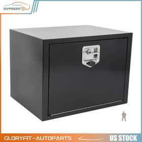 Glo183po3d44192 Gloryfit-autoparts 24 Inch 18 Storage Tool Box With 2x Chain For Truck Trailer Garage Domestic