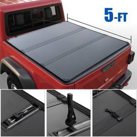 Go166ly655n28 Gloryfit-autoparts 5ft Hard Tri-fold Tonneau Cover Short Bed Fit For 2016-2021 Toyota Tacoma