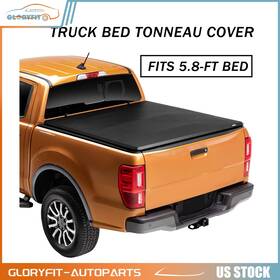 Go167ly787n33 Gloryfit-autoparts 5.8ft Truck Bed Tonneau Cover For 09-21 Dodge Ram 1500 2500 3500 Soft Tri-fold