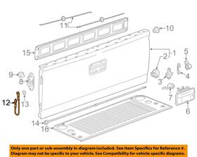 84361193 Gm Oem 17-23 Sierra 1500 Pick Up Box Tail Gate-check Cable