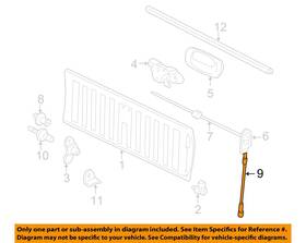 88980509 Gm Oem Tail Gate Tailgate Hatch-check Cable Strap Right
