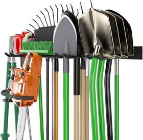 20220701 Godboat Garage Storage Garden Tool Organizer 4 Hooks Yard