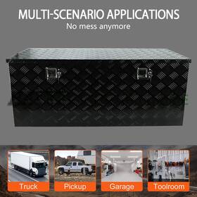 Goodqualitycarparts G55483z-g 48 Inch X19.5 X17.5 Storage Tool Box And Lock Heavy Duty 5 Bar Tread Truck Pickup