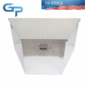 Gre150185 Greatparts Silver 29 X 15 18 Aluminum Tool Box Trailer Rv Storage Under Bed With Lock