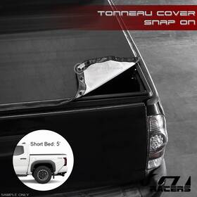 Ggtctaco245hssaa Gtracers For 2024-2025 Tacoma 5 Ft 60 Inch Short Bed Hidden Snap On Soft Vinyl Tonneau Cover