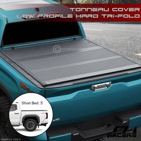 Ggtctaco245lthaa Gtracers For 2024-2025 Tacoma 5 Ft Short Bed Lo Pro Aluminum Hard Tri Fold Tonneau Cover