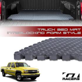 Gttbmsil045.8fbkaa Gtracers For 2004-2007 Silverado/sierra 5.8 Ft Gray Interlocking Eva Foam Truck Bed Mats