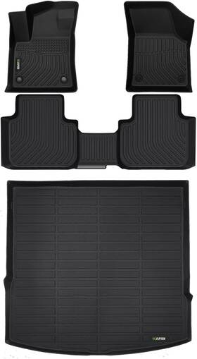 Hafidi 759135323088 Floor Mats And Cargo Liner Set Fit For 2020-2024 2025 Volkswagen Black