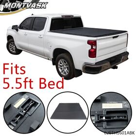 Mm152698 Hard Tri-fold Lock Tonneau Cover Fit For 2004-2015 Nissan Titan 5.5ft Short Bed
