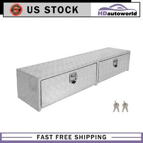 Hdr183fg1iu53186 Hdautoworld 72 Inch X13 X16 Aluminum Storage Tool Box With 4x Chain 2x Lock For Truck Garage Rv