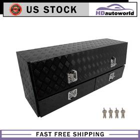 Hyo183po37185 Hdautoworld Aluminum Storage Tool Box 2x Lifting Air Rod 4x Locks For Truck 60 Inch X13.5 X21