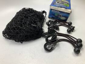 9500600 Highland Group Black Heavy Duty Adjustable Truck Cargo Net - Hold Down Loads