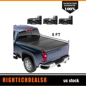 Htc16525255a Hightechdeals8 5ft Truck Bed Cover Hard Tri-fold Tonneau For Jeep Gladiator Jt 2020 2022