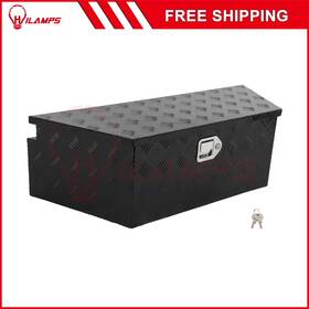 13219007 Hilamps 39 Inch X16.5 X12 Aluminum Trailer Storage Tongue Tool Box Pickup Truck Bed Black
