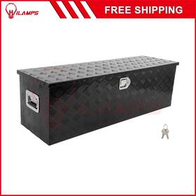 13219009 Hilamps 48 Inch X15 Black Aluminum Pickup Truck Trunk Bed Tool Box Trailer Storage Lock