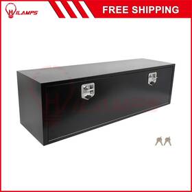 13219036 Hilamps Aluminum Truck Bed Trailer Storage Underbody Tool Box Black With Lock 60 Inch X18