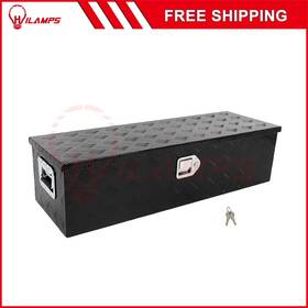 E17629cp755s Hilamps 39 Inch X13 X10 Black Aluminum Trailer Storage Tool Box Pickup Truck Bed Lock